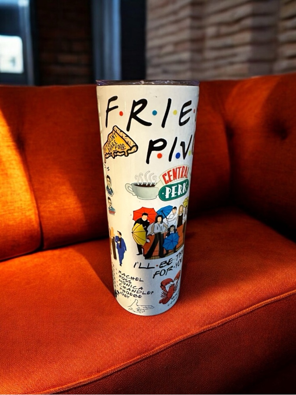 Coffee Hangout Inspired Tumbler | Cozy Sitcom Style Cup | Fan Art Drinkware